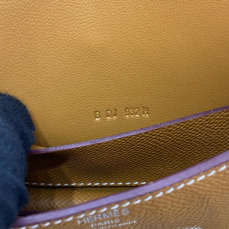エルメス通販 HERMES 財布 コンスタンス スリム ゴールド ヴォー・エプソン シルバー金具 H082060CK37 エルメスミニバッグレディース - 画像 (2)