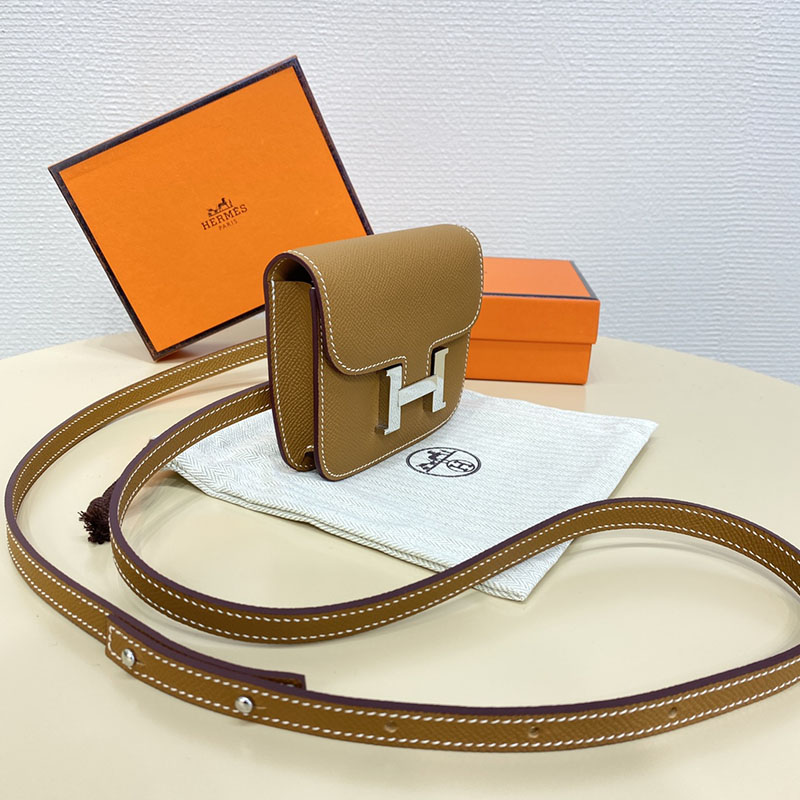 エルメス通販 HERMES 財布 コンスタンス スリム ゴールド ヴォー・エプソン シルバー金具 H082060CK37 エルメスミニバッグレディース - 画像 (10)