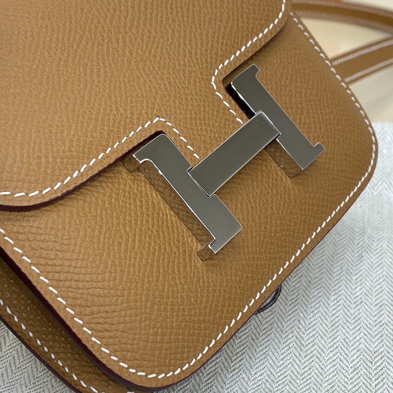 エルメス通販 HERMES 財布 コンスタンス スリム ゴールド ヴォー・エプソン シルバー金具 H082060CK37 エルメスミニバッグレディース - 画像 (7)