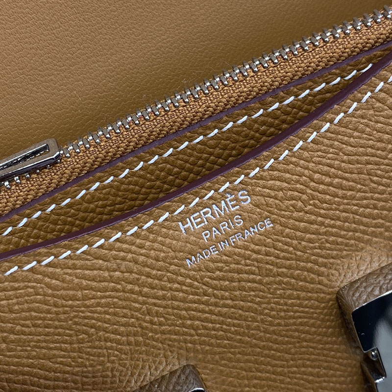エルメス通販 HERMES 財布 コンスタンス スリム ゴールド ヴォー・エプソン シルバー金具 H082060CK37 エルメスミニバッグレディース - 画像 (5)