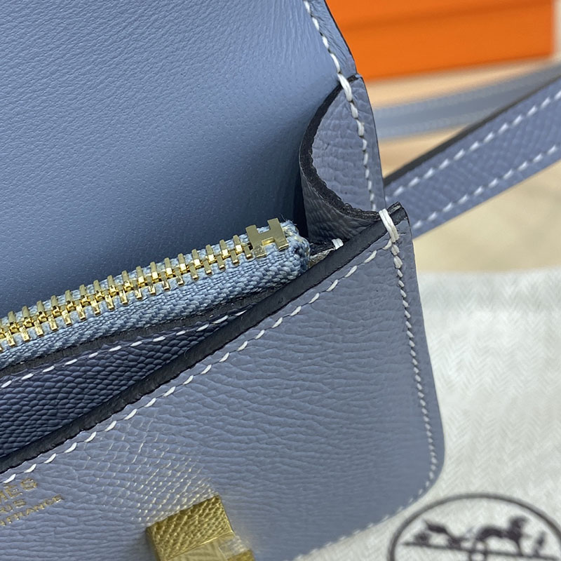 エルメス通販 HERMES 財布 コンスタンス スリム ブルーラン ヴォー・エプソン ゴールド金具 H082060CCJ7 エルメス バッグ 人気 - 画像 (4)
