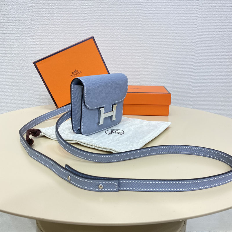 エルメス通販 HERMES 財布 コンスタンス スリム ブルーラン ヴォー・エプソン シルバー金具 H082060CKJ7 エルメス 大丸心斎橋店 - 画像 (10)