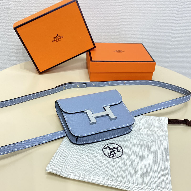 エルメス通販 HERMES 財布 コンスタンス スリム ブルーラン ヴォー・エプソン シルバー金具 H082060CKJ7 エルメス 大丸心斎橋店 - 画像 (8)