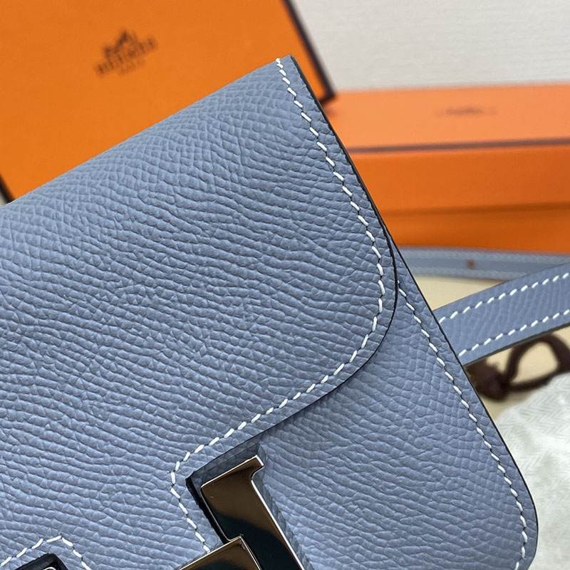 エルメス通販 HERMES 財布 コンスタンス スリム ブルーラン ヴォー・エプソン シルバー金具 H082060CKJ7 エルメス 大丸心斎橋店 - 画像 (6)