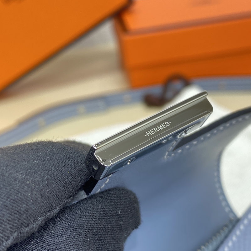 エルメス通販 HERMES 財布 コンスタンス スリム ブルーラン ヴォー・エプソン シルバー金具 H082060CKJ7 エルメス 大丸心斎橋店 - 画像 (5)