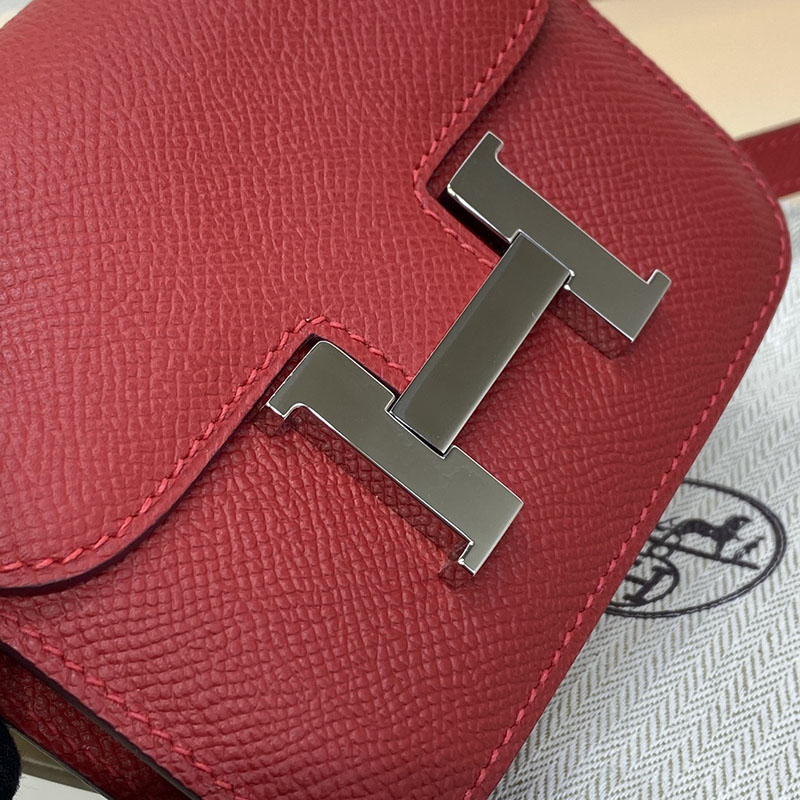 エルメス通販 HERMES 財布 コンスタンス スリム ルージュヴィフ ヴォー・エプソン シルバー金具 H082060CK53 エルメス 店舗 九州 - 画像 (7)