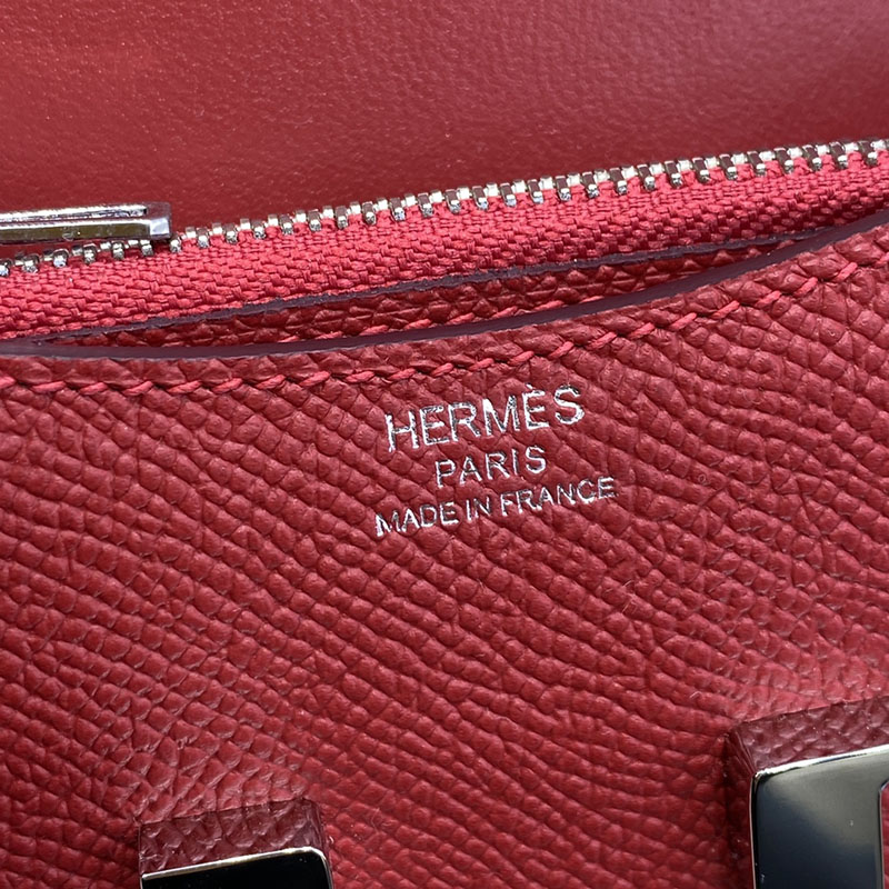 エルメス通販 HERMES 財布 コンスタンス スリム ルージュヴィフ ヴォー・エプソン シルバー金具 H082060CK53 エルメス 店舗 九州 - 画像 (4)