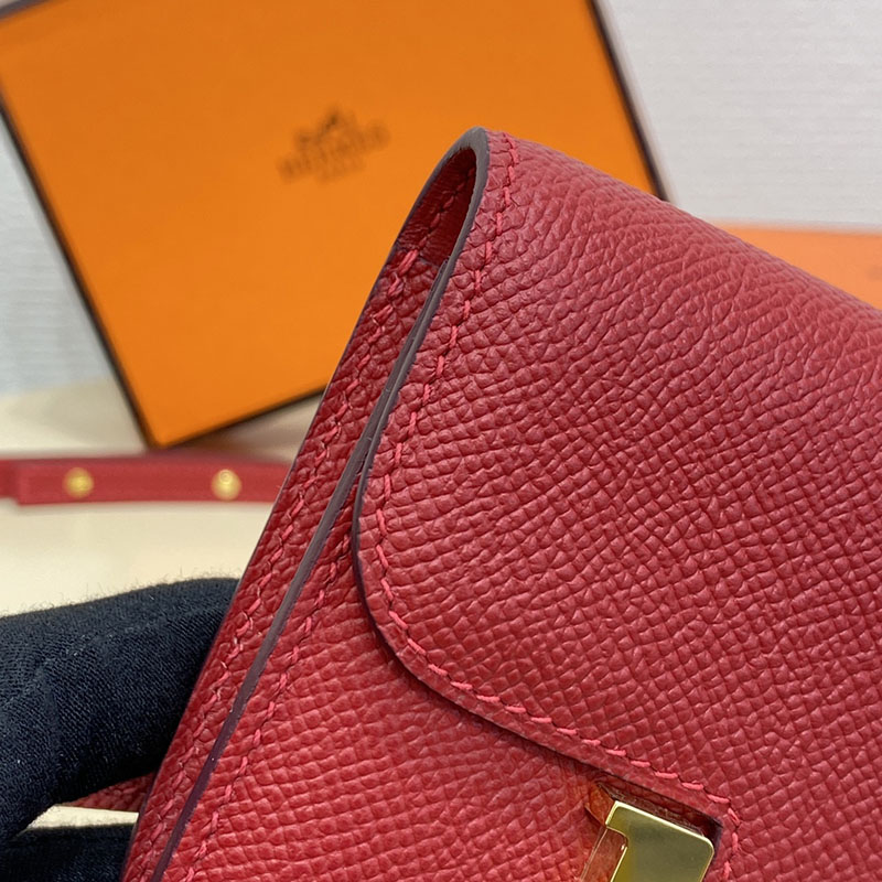エルメス通販 HERMES 財布 コンスタンス スリム ルージュヴィフ ヴォー・エプソン ゴールド金具 H082060CC53 エルメス 店舗 日本 - 画像 (7)