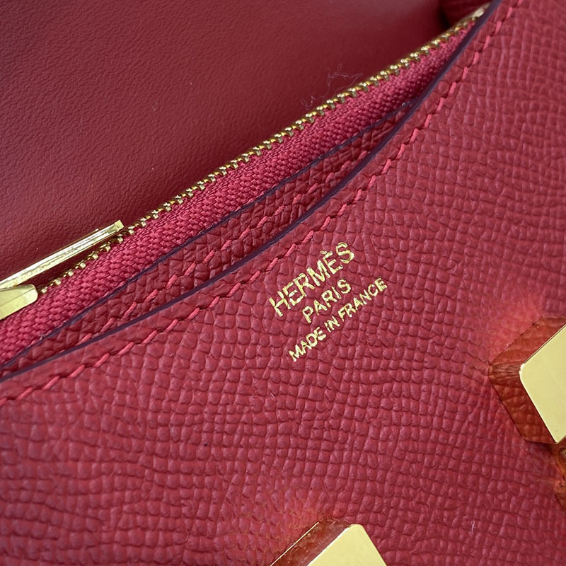 エルメス通販 HERMES 財布 コンスタンス スリム ルージュヴィフ ヴォー・エプソン ゴールド金具 H082060CC53 エルメス 店舗 日本 - 画像 (4)