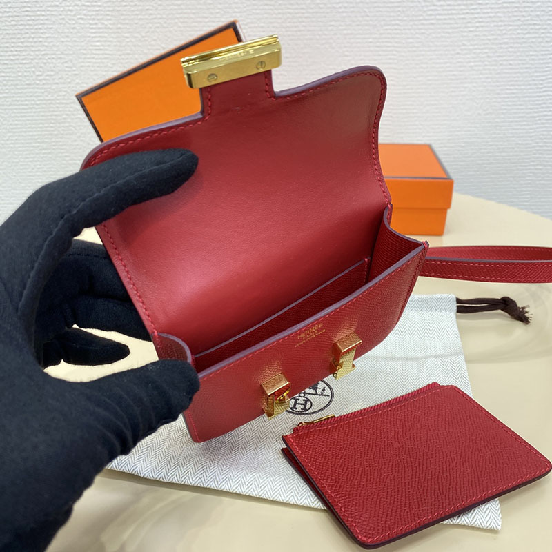 エルメス通販 HERMES 財布 コンスタンス スリム ルージュヴィフ ヴォー・エプソン ゴールド金具 H082060CC53 エルメス 店舗 日本 - 画像 (3)