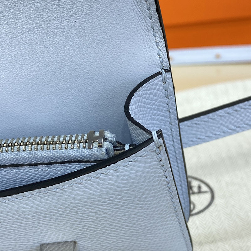 エルメス通販 HERMES 財布 コンスタンス スリム ブルーブリュム ヴォー・エプソン シルバー金具 H082060CKT0 エルメス店舗 東京 - 画像 (5)