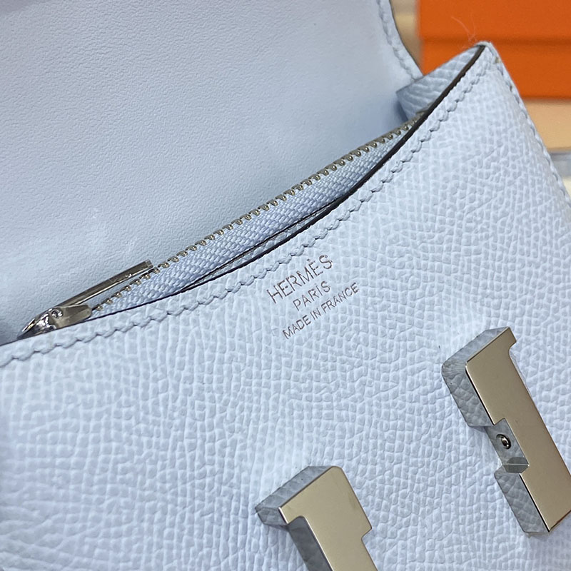 エルメス通販 HERMES 財布 コンスタンス スリム ブルーブリュム ヴォー・エプソン シルバー金具 H082060CKT0 エルメス店舗 東京 - 画像 (4)