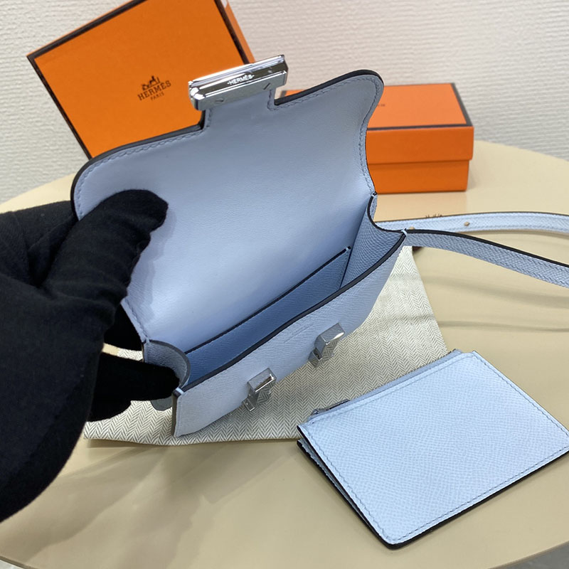 エルメス通販 HERMES 財布 コンスタンス スリム ブルーブリュム ヴォー・エプソン シルバー金具 H082060CKT0 エルメス店舗 東京 - 画像 (3)