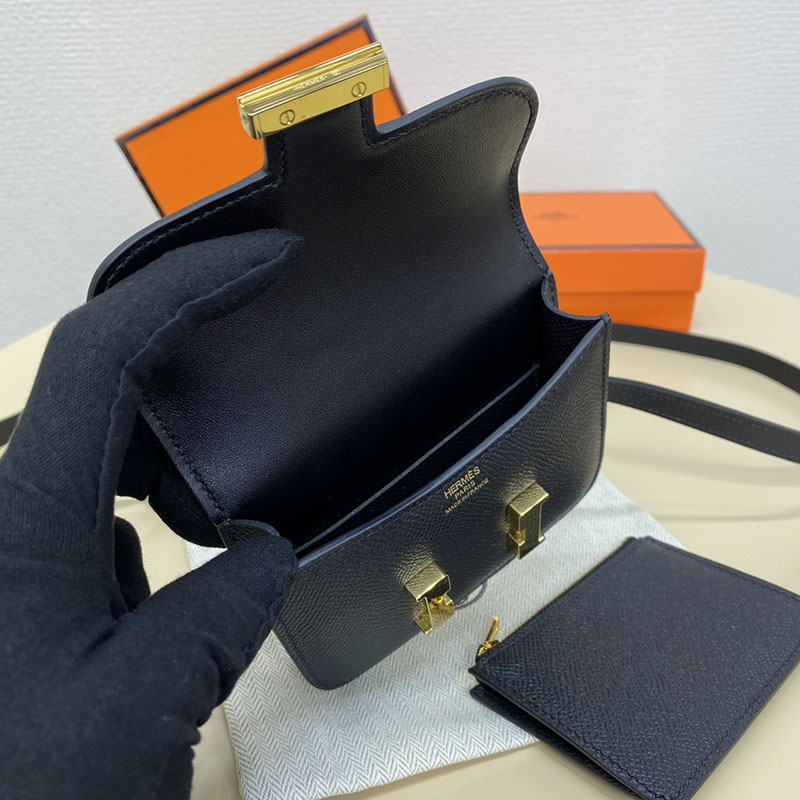 エルメス通販 HERMES 財布 コンスタンス スリム 黒 ブラック ヴォー・エプソン ゴールド金具 H082060CC89 エルメス 通勤バッグ レディース - 画像 (3)