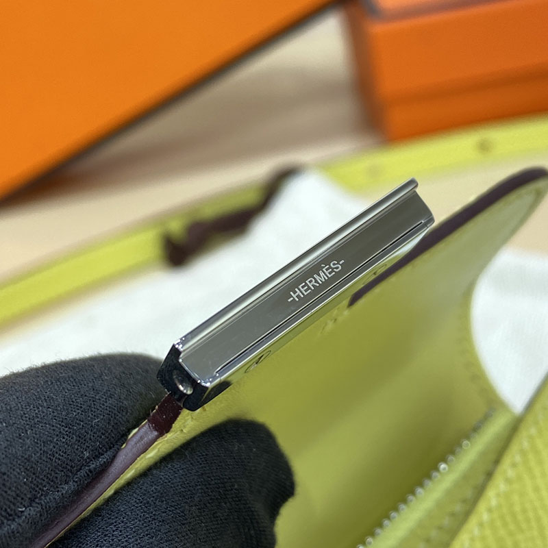エルメス通販 HERMES 財布 コンスタンス スリム ジョーヌプッサン ヴォー・エプソン シルバー金具 H082060CK1Z エルメス コンスタンス 値段 - 画像 (6)