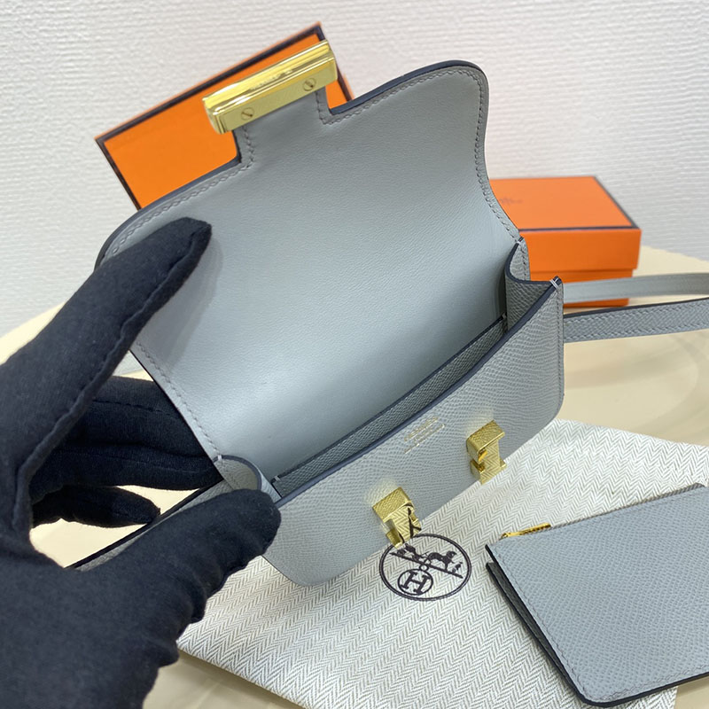 エルメス通販 HERMES 財布 コンスタンス スリム ブルーグラシエ ヴォー・エプソン ゴールド金具 H082060CC8U エルメス コンスタンス 財布 - 画像 (3)