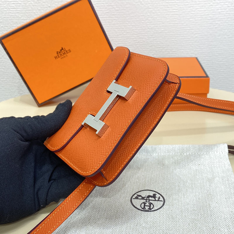 エルメス通販 HERMES 財布 コンスタンス スリム オレンジ ヴォー・エプソン シルバー金具 H082060CK93 エルメス コンスタンス 定価 - 画像 (8)