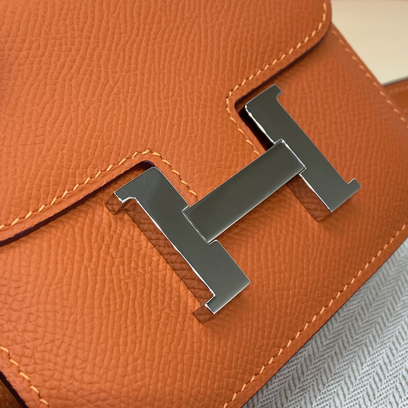 エルメス通販 HERMES 財布 コンスタンス スリム オレンジ ヴォー・エプソン シルバー金具 H082060CK93 エルメス コンスタンス 定価 - 画像 (7)