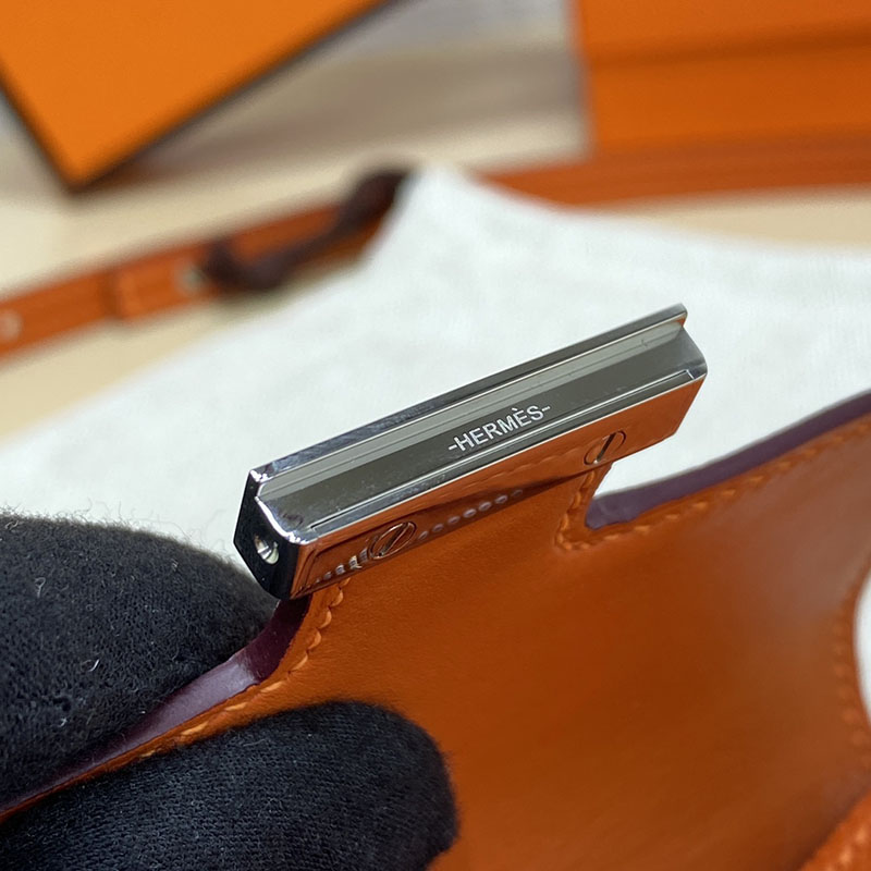 エルメス通販 HERMES 財布 コンスタンス スリム オレンジ ヴォー・エプソン シルバー金具 H082060CK93 エルメス コンスタンス 定価 - 画像 (6)