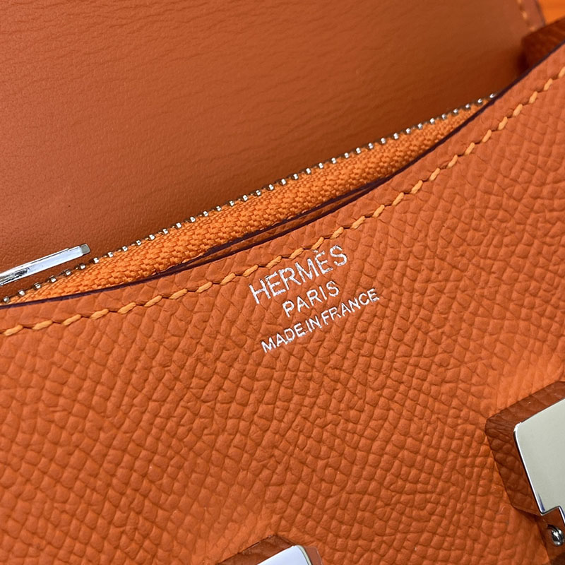 エルメス通販 HERMES 財布 コンスタンス スリム オレンジ ヴォー・エプソン シルバー金具 H082060CK93 エルメス コンスタンス 定価 - 画像 (5)