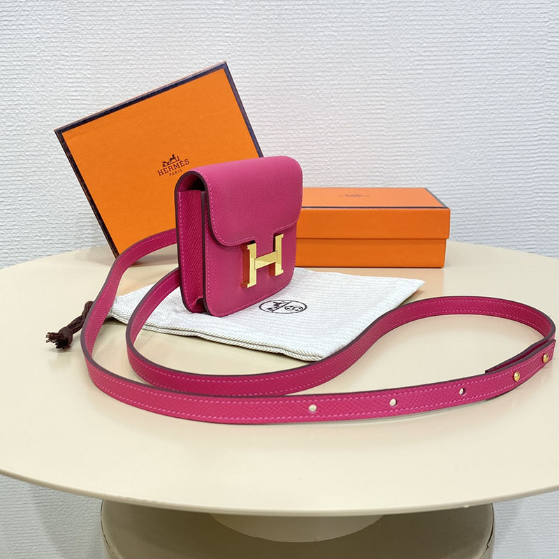 エルメス通販 HERMES 財布 コンスタンス スリム ローズティリアン ヴォー・エプソン ゴールド金具 H082060CCE5 エルメス ショルダーバッグ 公式 - 画像 (10)