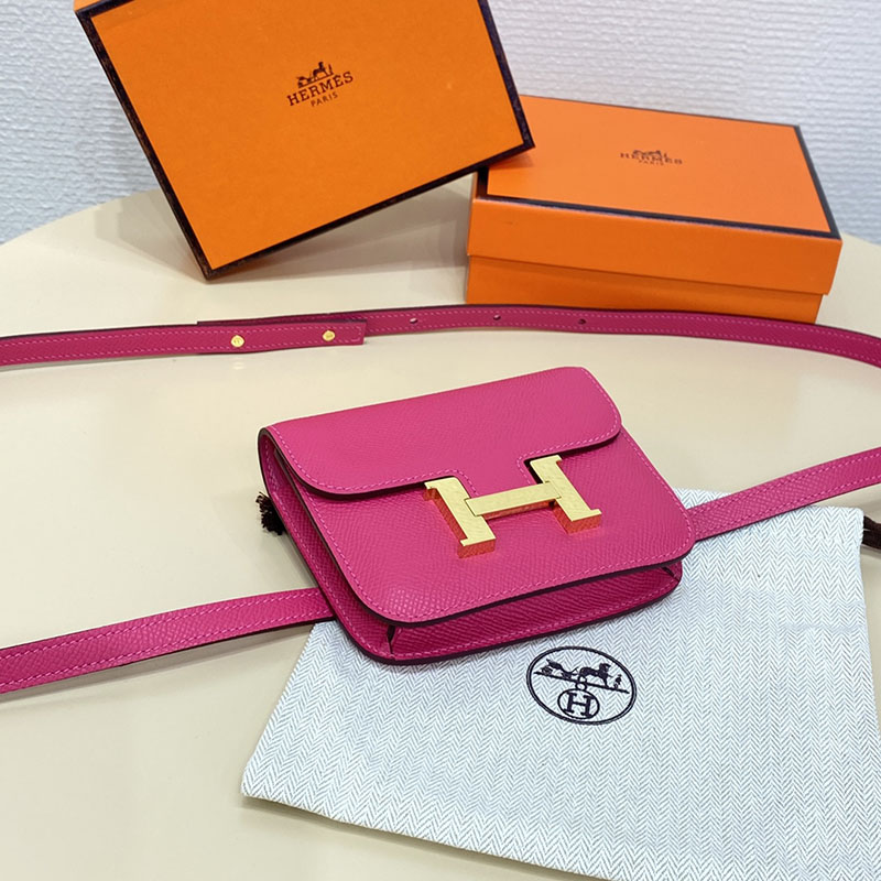 エルメス通販 HERMES 財布 コンスタンス スリム ローズティリアン ヴォー・エプソン ゴールド金具 H082060CCE5 エルメス ショルダーバッグ 公式 - 画像 (8)
