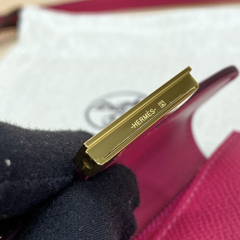 エルメス通販 HERMES 財布 コンスタンス スリム ローズティリアン ヴォー・エプソン ゴールド金具 H082060CCE5 エルメス ショルダーバッグ 公式 - 画像 (5)