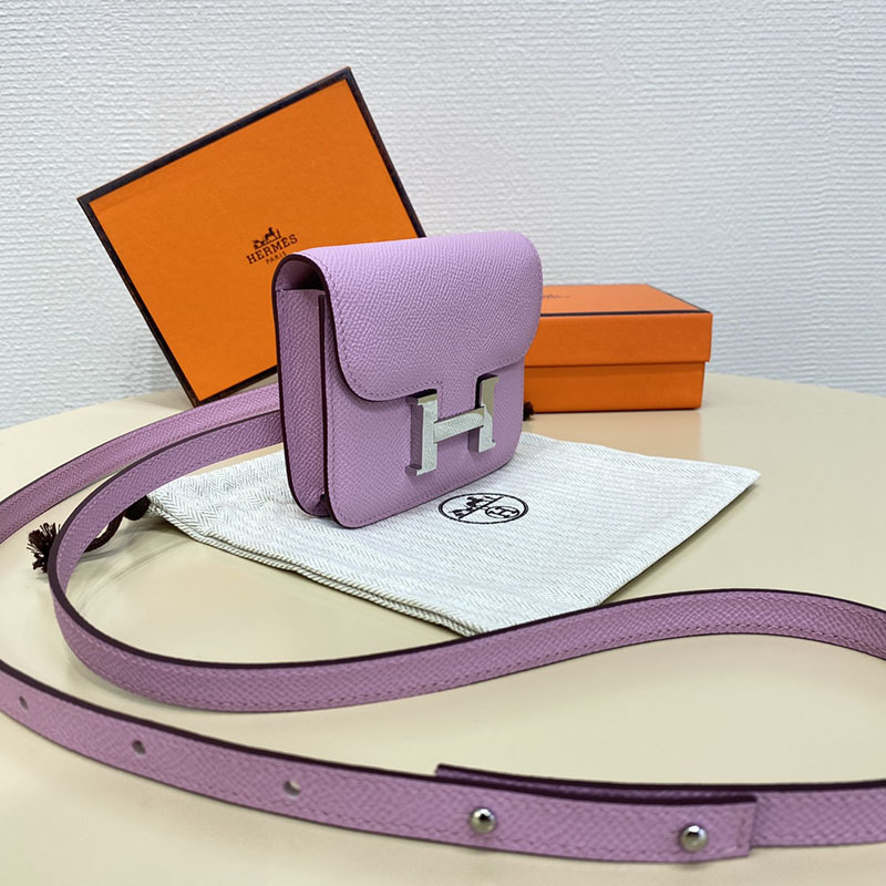 エルメス通販 HERMES 財布 コンスタンス スリム モーヴシルベストル ヴォー・エプソン シルバー金具 H082060CKX9 エルメス 斜めがけ ショルダーバッグ - 画像 (9)