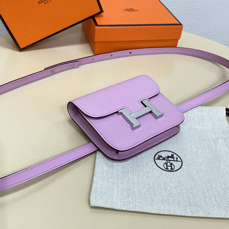 エルメス通販 HERMES 財布 コンスタンス スリム モーヴシルベストル ヴォー・エプソン シルバー金具 H082060CKX9 エルメス 斜めがけ ショルダーバッグ - 画像 (7)