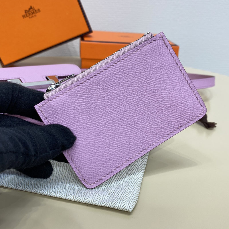 エルメス通販 HERMES 財布 コンスタンス スリム モーヴシルベストル ヴォー・エプソン シルバー金具 H082060CKX9 エルメス 斜めがけ ショルダーバッグ - 画像 (4)