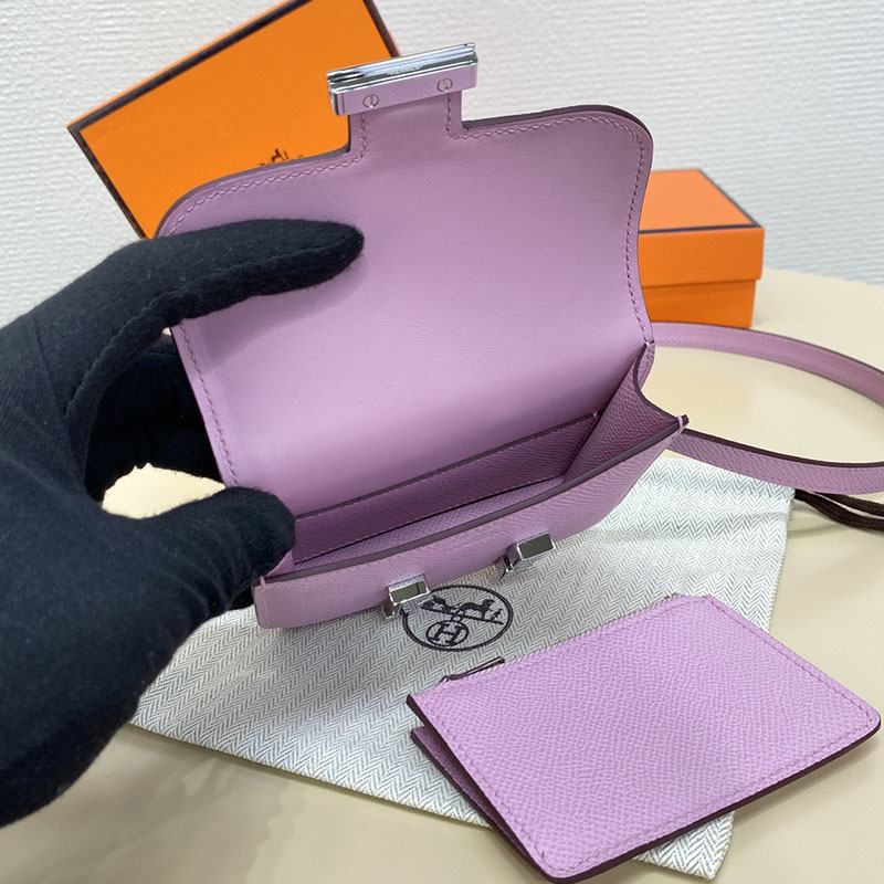 エルメス通販 HERMES 財布 コンスタンス スリム モーヴシルベストル ヴォー・エプソン シルバー金具 H082060CKX9 エルメス 斜めがけ ショルダーバッグ - 画像 (2)