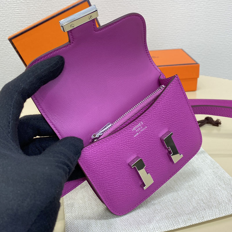 エルメス通販 HERMES 財布 コンスタンス スリム マグノリア ヴォー・エプソン シルバー金具 H082060CK9I エルメス コンスタンス ミニ - 画像 (3)
