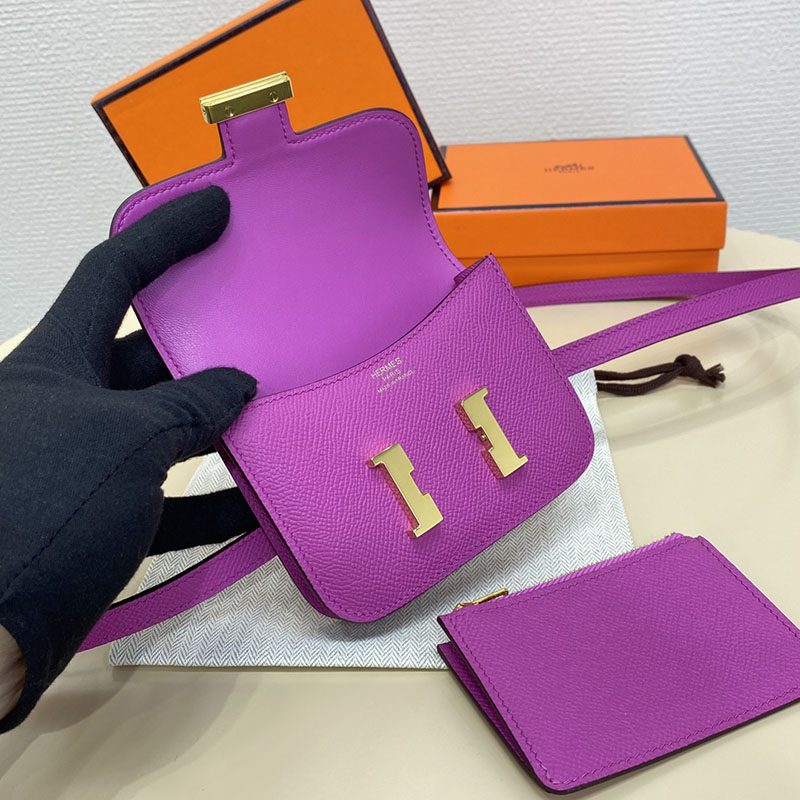 エルメス通販 HERMES 財布 コンスタンス スリム マグノリア ヴォー・エプソン ゴールド金具 H082060CC9I エルメス 斜 めがけ 新作 - 画像 (3)