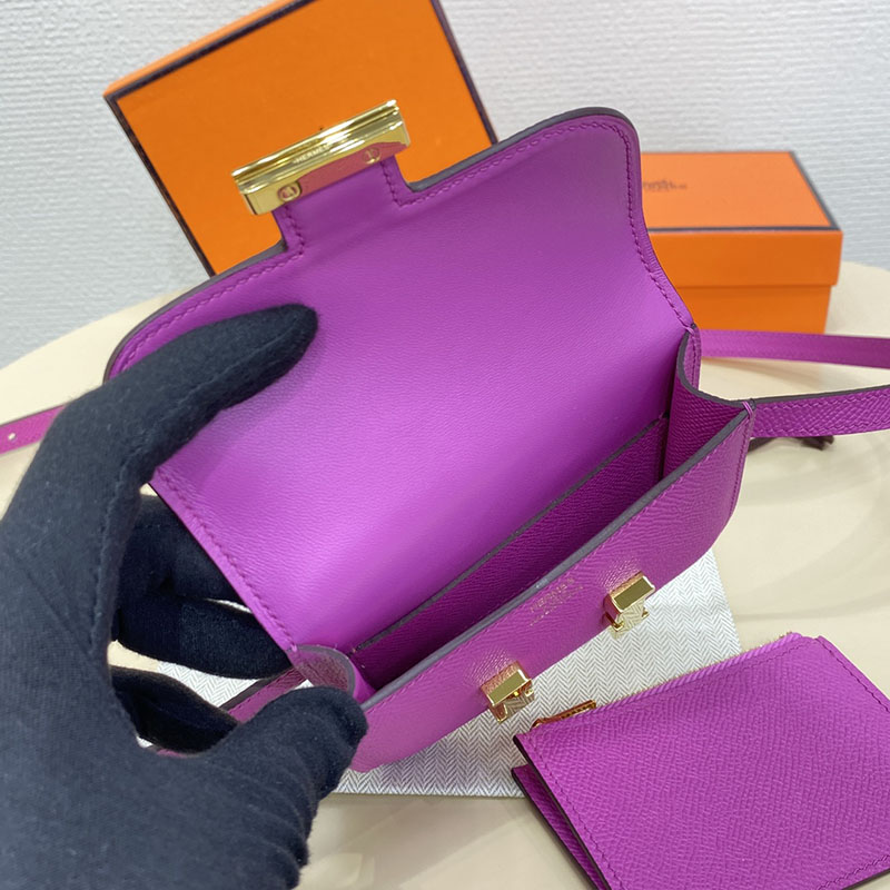 エルメス通販 HERMES 財布 コンスタンス スリム マグノリア ヴォー・エプソン ゴールド金具 H082060CC9I エルメス 斜 めがけ 新作 - 画像 (2)