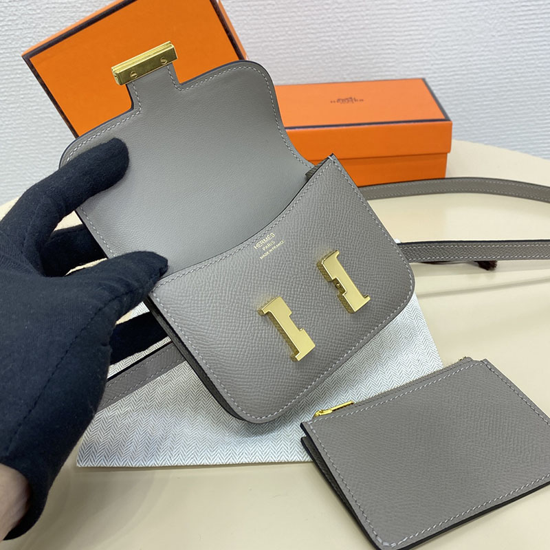 エルメス通販 HERMES 財布 コンスタンス スリム グリアスファルト ヴォー・エプソン ゴールド金具 H082060CCM8 エルメス ミニ バッグ レディース - 画像 (3)
