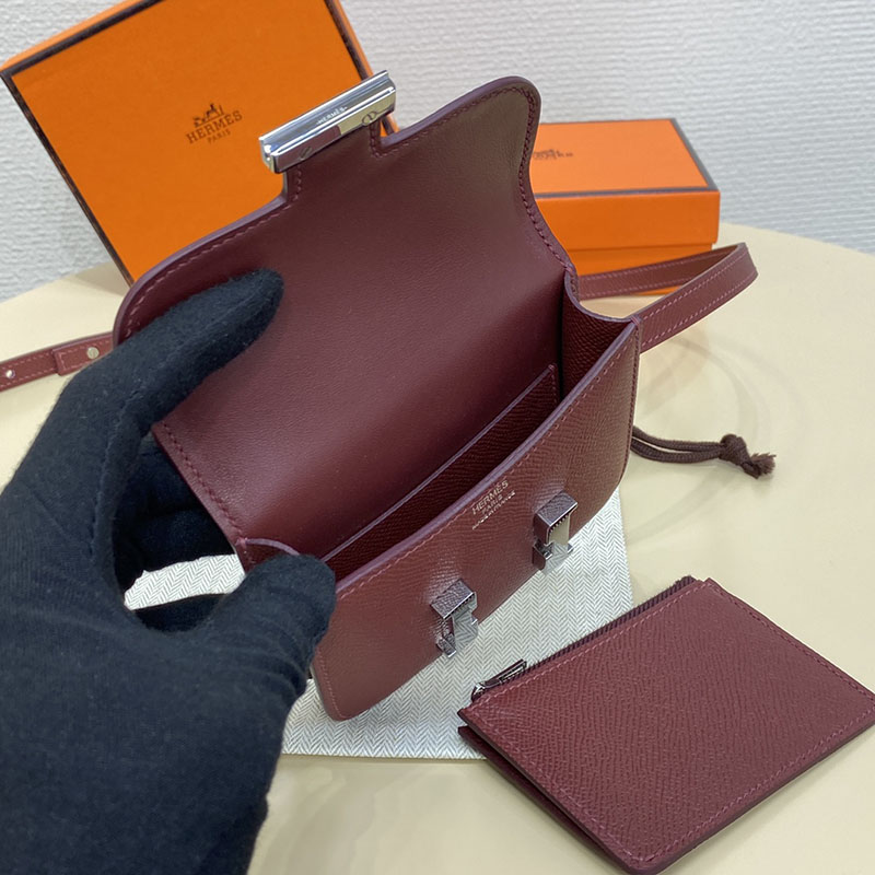 エルメス通販 HERMES 財布 コンスタンス スリム ボルドー ヴォー・エプソン シルバー金具 H082060CK57 エルメス 財布 公式 値段 - 画像 (3)