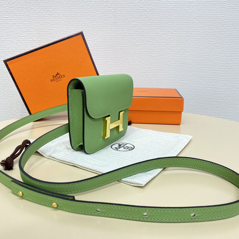 エルメス通販 HERMES 財布 コンスタンス スリム ヴェールクリケット ヴォー・エプソン ゴールド金具 H082060CC3I コンスタンス 財布 ショルダー - 画像 (10)