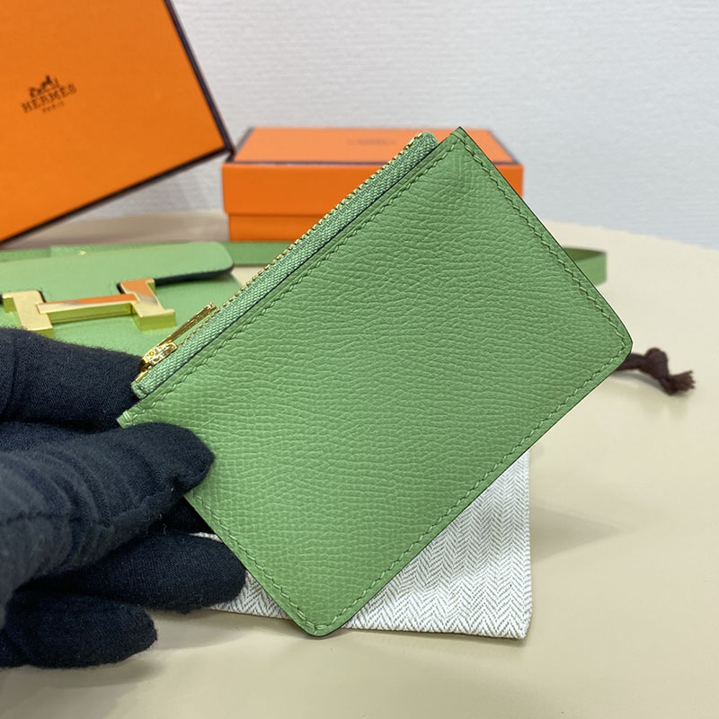エルメス通販 HERMES 財布 コンスタンス スリム ヴェールクリケット ヴォー・エプソン ゴールド金具 H082060CC3I コンスタンス 財布 ショルダー - 画像 (4)