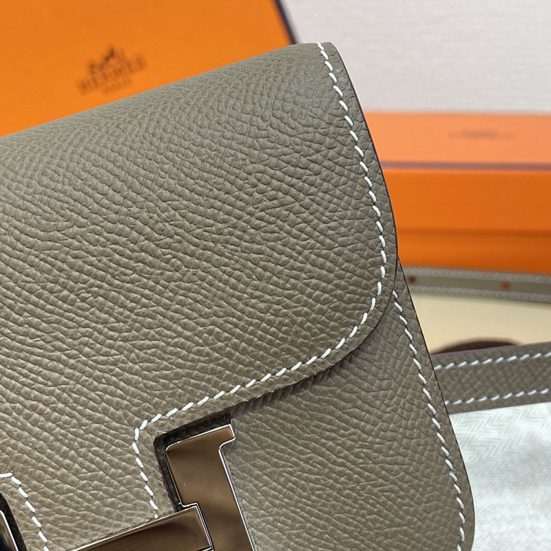 エルメス通販 HERMES 財布 コンスタンス スリム エトゥープ ヴォー・エプソン シルバー金具 H082060CK18 コンスタンス 財布 定価 - 画像 (6)