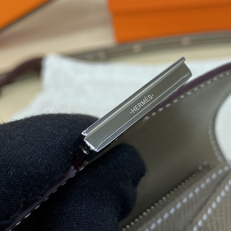 エルメス通販 HERMES 財布 コンスタンス スリム エトゥープ ヴォー・エプソン シルバー金具 H082060CK18 コンスタンス 財布 定価 - 画像 (5)