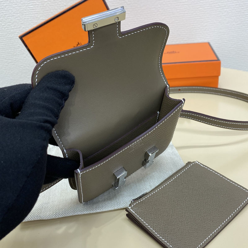 エルメス通販 HERMES 財布 コンスタンス スリム エトゥープ ヴォー・エプソン シルバー金具 H082060CK18 コンスタンス 財布 定価 - 画像 (3)