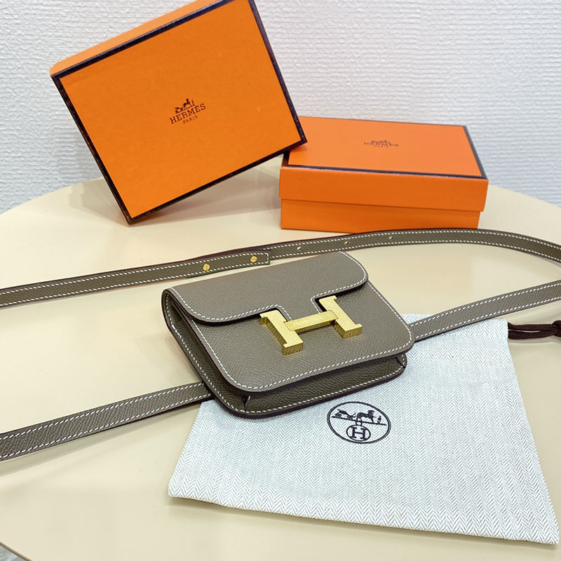 エルメス通販 HERMES 財布 コンスタンス スリム エトゥープ ヴォー・エプソン ゴールド金具 H082060CC18 コンスタンス スリム クロコ - 画像 (8)