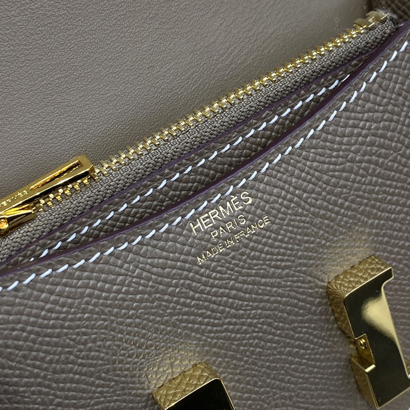 エルメス通販 HERMES 財布 コンスタンス スリム エトゥープ ヴォー・エプソン ゴールド金具 H082060CC18 コンスタンス スリム クロコ - 画像 (5)