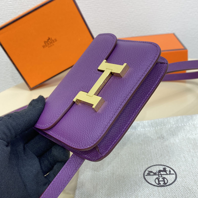 エルメス通販 HERMES 財布 コンスタンス スリム エトゥープ ヴォー・エプソン ゴールド金具 H082060CCP9 エルメス ショルダーバッグ 公式 - 画像 (8)