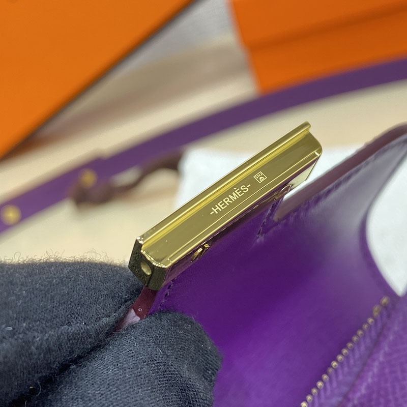 エルメス通販 HERMES 財布 コンスタンス スリム エトゥープ ヴォー・エプソン ゴールド金具 H082060CCP9 エルメス ショルダーバッグ 公式 - 画像 (6)