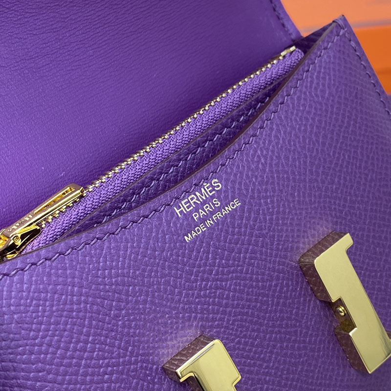 エルメス通販 HERMES 財布 コンスタンス スリム エトゥープ ヴォー・エプソン ゴールド金具 H082060CCP9 エルメス ショルダーバッグ 公式 - 画像 (5)