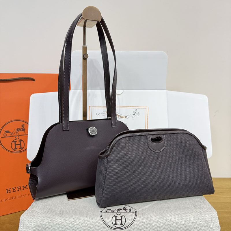 エルメス トートバッグ HERMES タブリエ・セリエ エベンヌ スウィフト シルバー金具 H086583CK46 エルメス 斜 めがけ 新作 - 画像 (5)