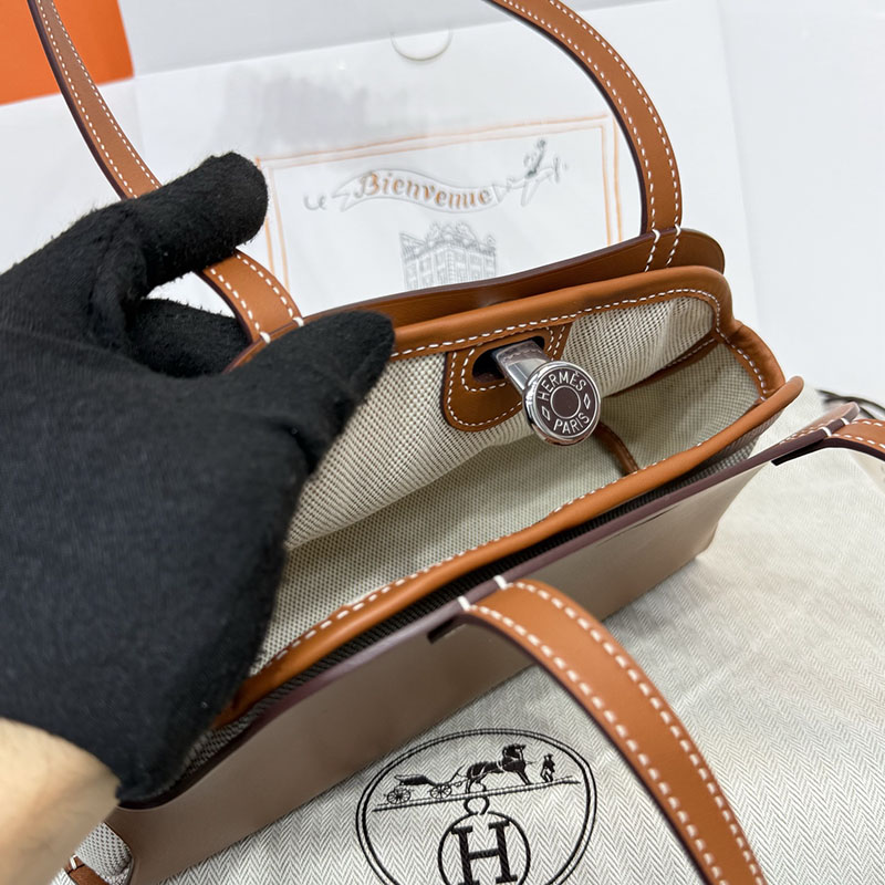 エルメス トートバッグ HERMES タブリエ・セリエ ゴールド スウィフト シルバー金具 H086583CK37 エルメス トートバッグ 革 - 画像 (3)