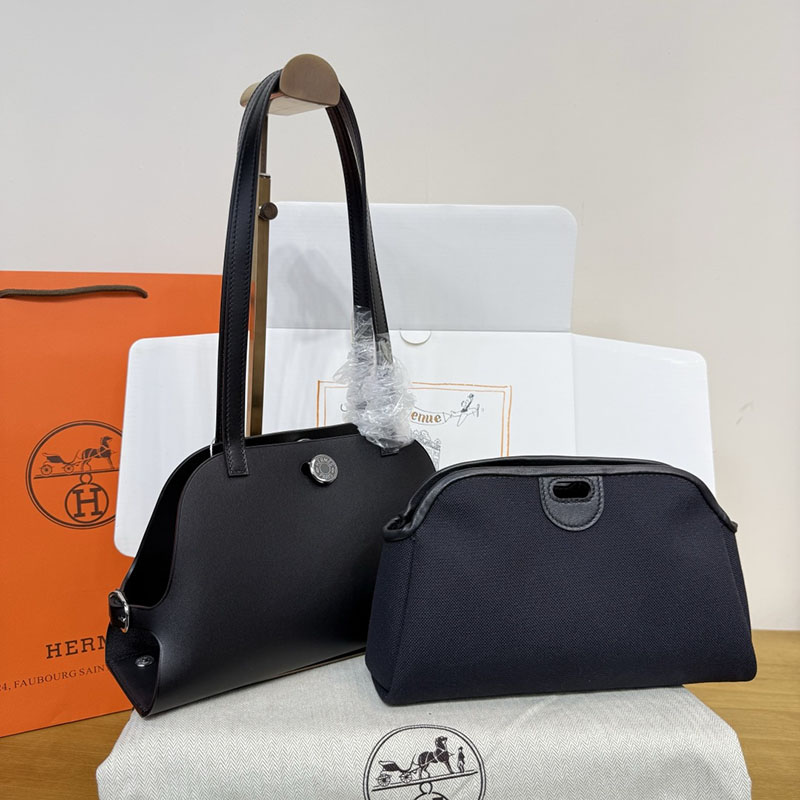 エルメス トートバッグ HERMES タブリエ・セリエ 黒 ブラック スウィフト シルバー金具 H086583CK89 エルメス トートバッグ 新品 価格 - 画像 (7)
