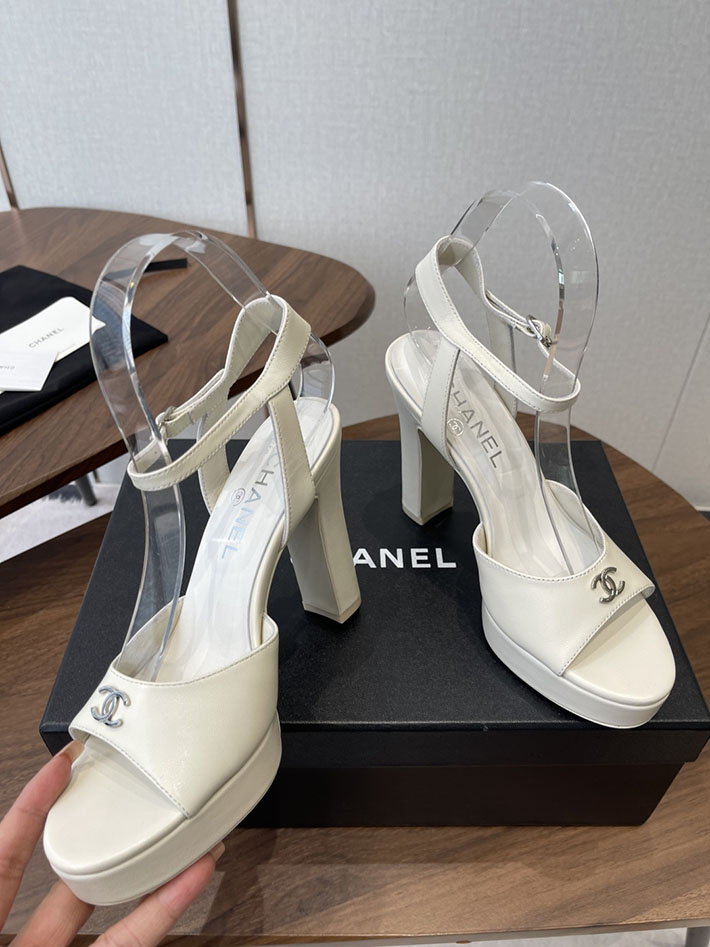 最高級シャネルスーパーコピー CHANEL 2026年春夏 新作 115mmヒール サンダル ラムスキン ホワイト 2630769 シャネル サンダル 定価 - 画像 (8)